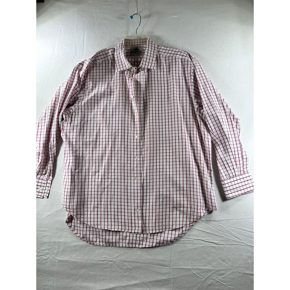 Harvie & Hudson Jermyn Street London Mens 18 M Cotton Check Button Down Shirt